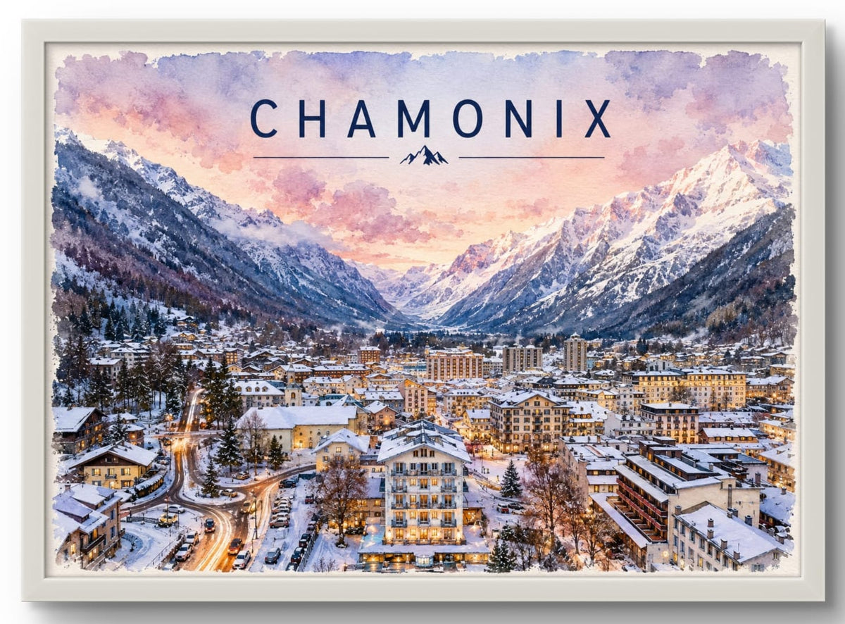 Tableau Chamonix — Affiche Station de Ski