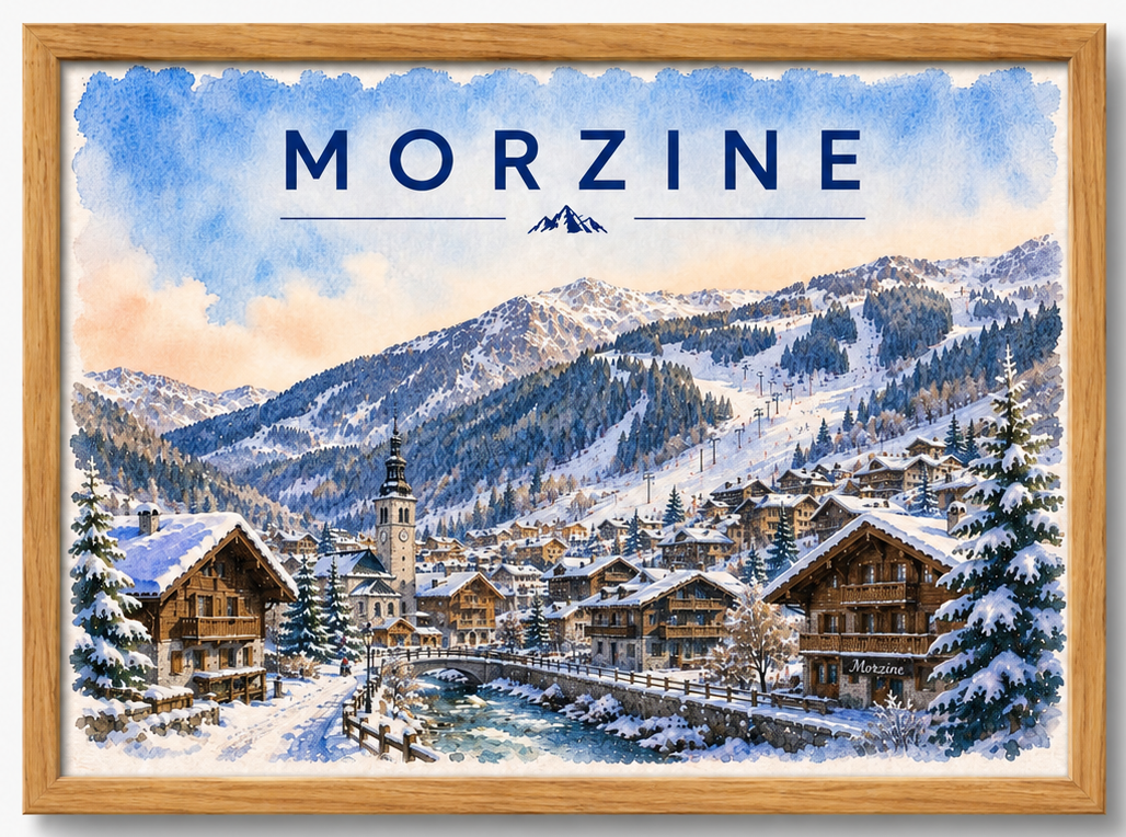 Tableau Morzine — Affiche Station de Ski