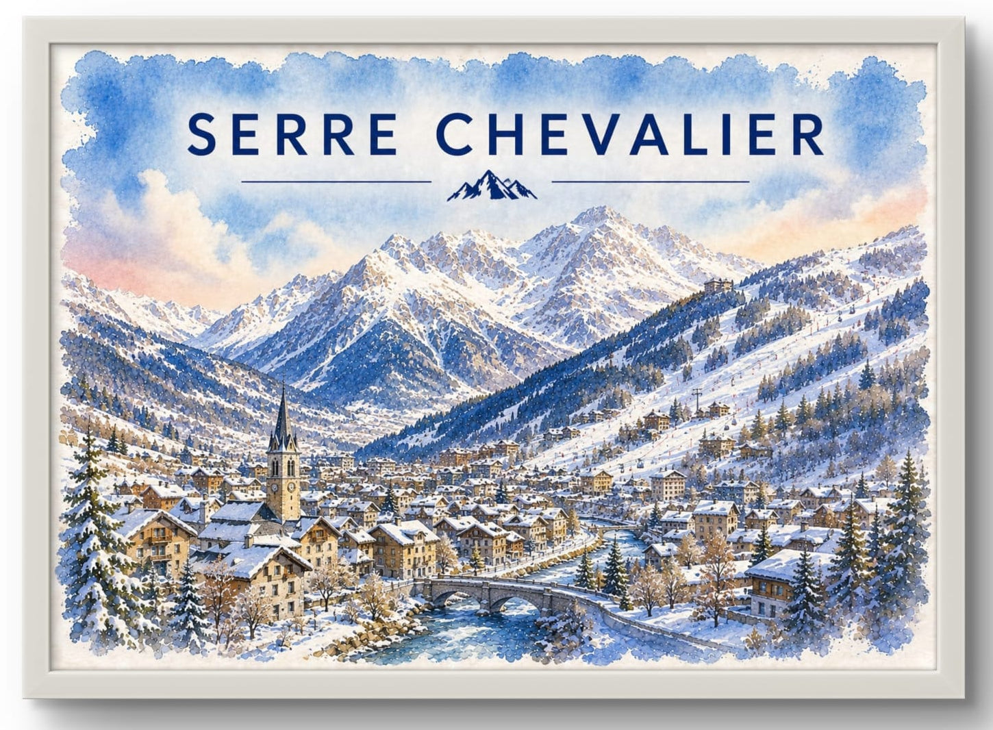 Tableau Serre Chevalier — Affiche Station de Ski