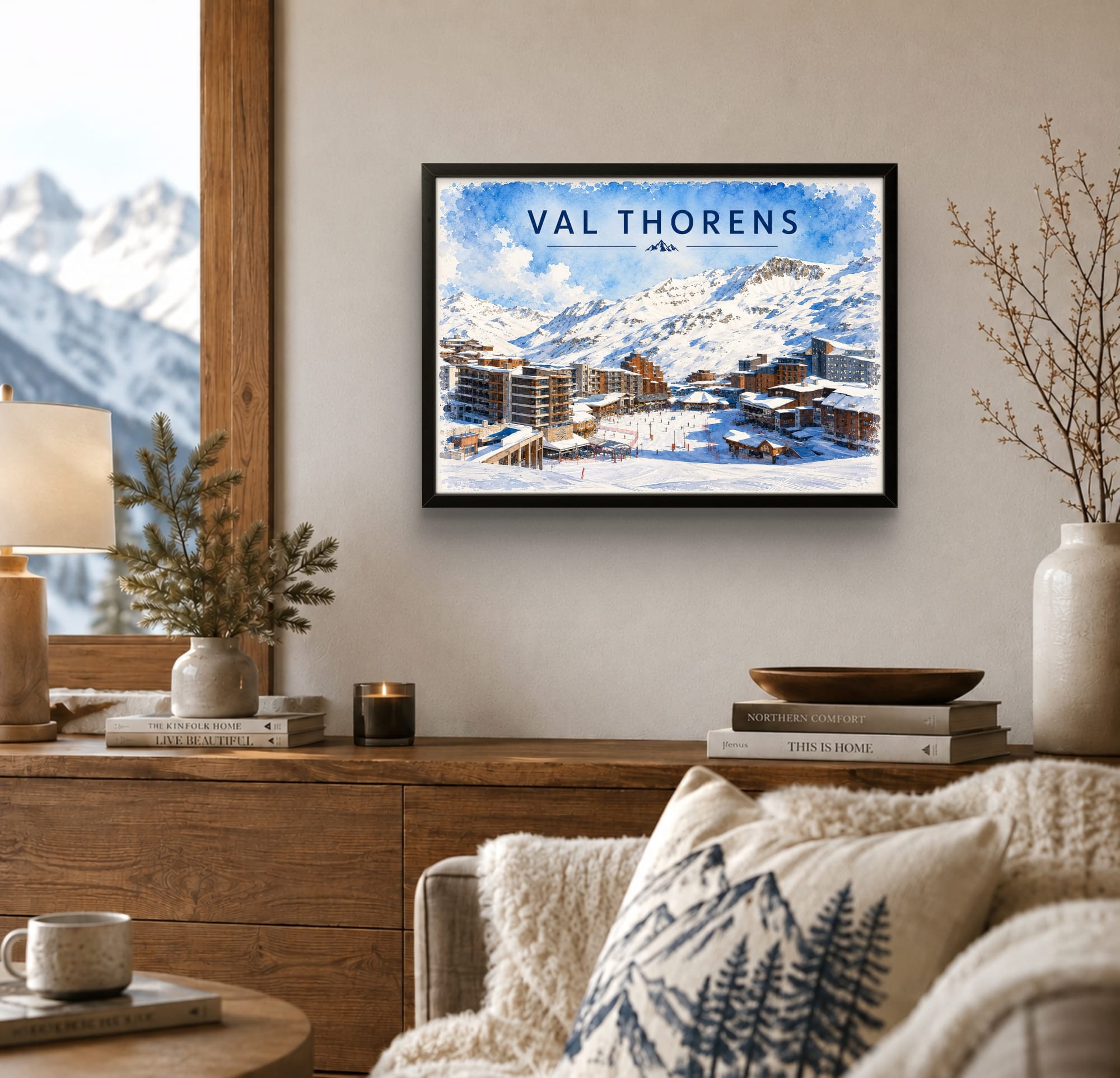 Tableau Val Thorens — Affiche Station de Ski