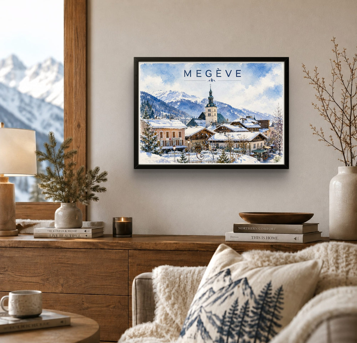Tableau Megève — Affiche Station de Ski