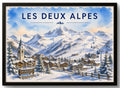 Tableau Les Deux Alpes — Affiche Station de Ski