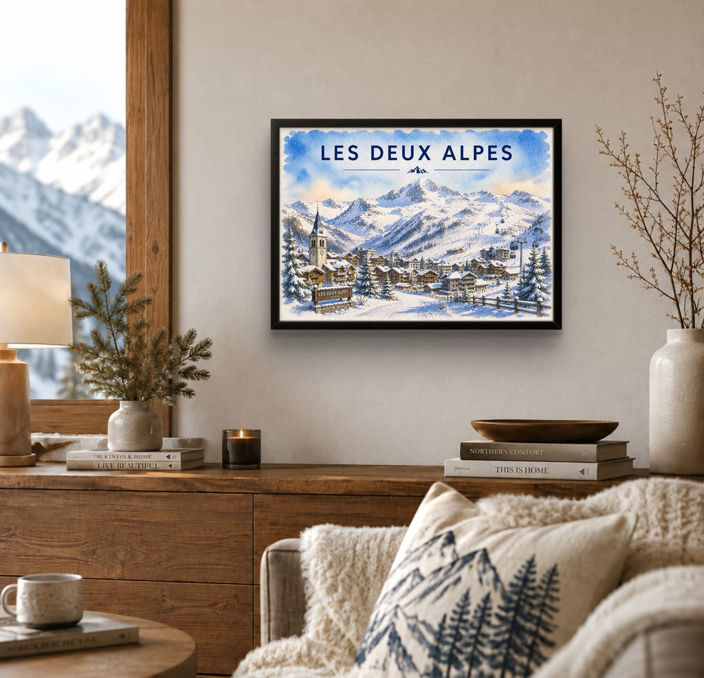 Tableau Les Deux Alpes — Affiche Station de Ski