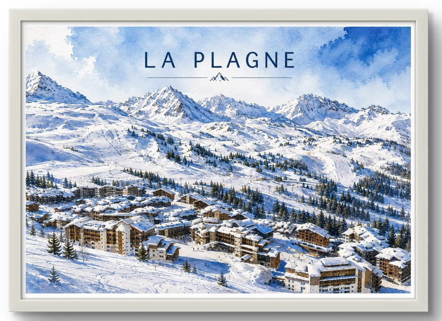 Tableau La Plagne — Affiche Station de Ski