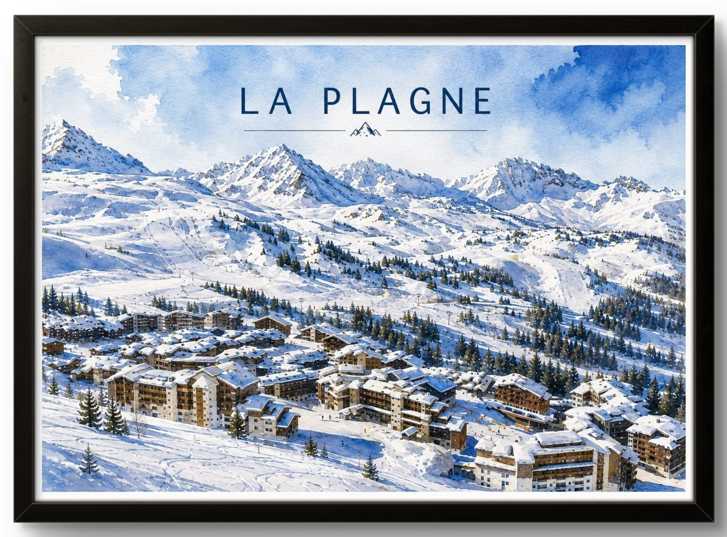 Tableau La Plagne — Affiche Station de Ski