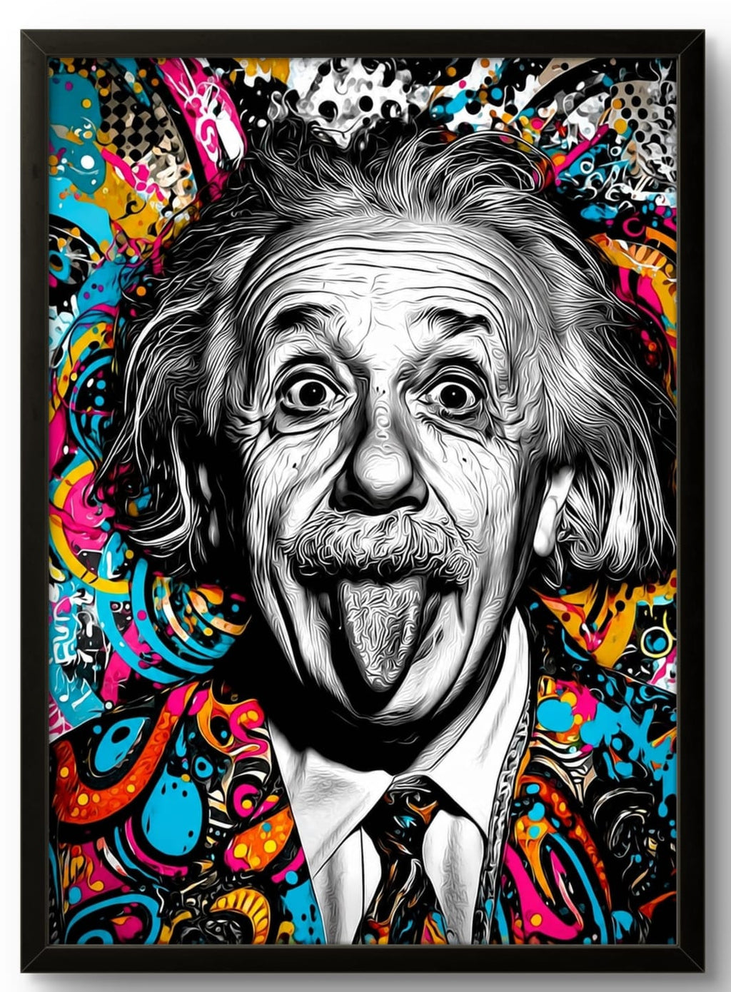 Einstein Pop Art – Tableau Encadré | Affiche Murale