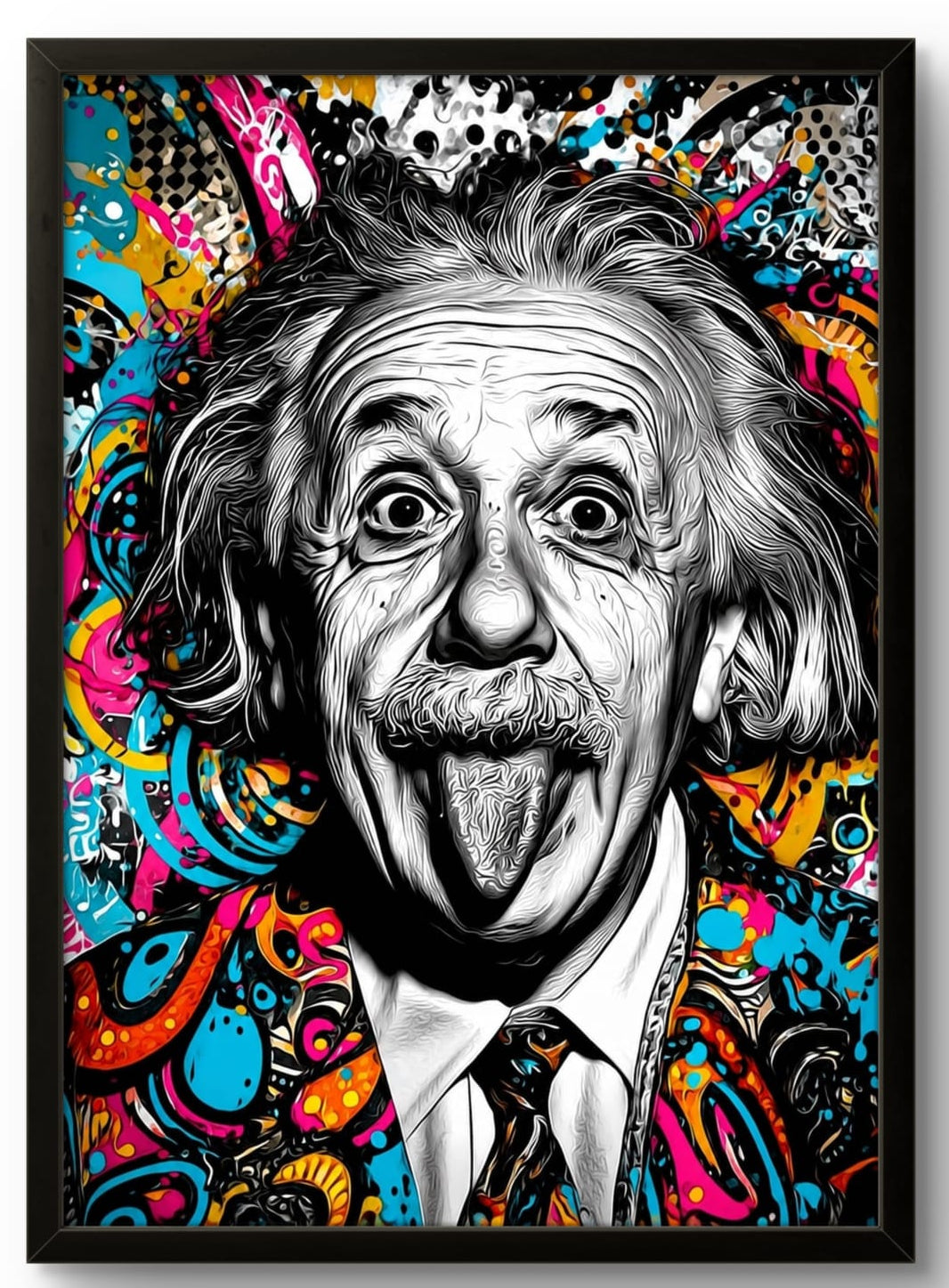 Einstein Pop Art – Tableau Encadré | Affiche Murale