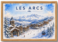 Tableau Les Arcs — Affiche Station de Ski