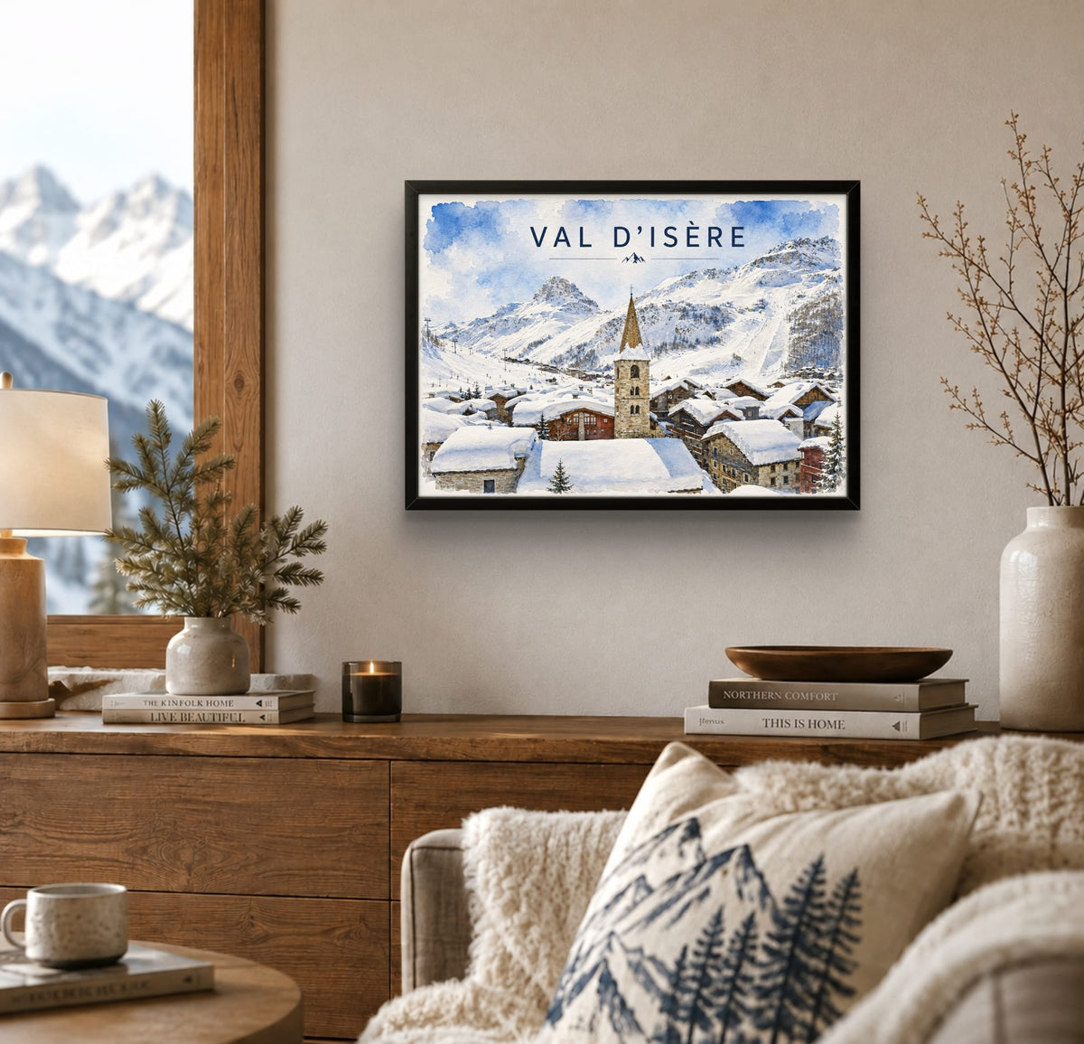 Tableau Val d'Isère — Affiche Station de Ski