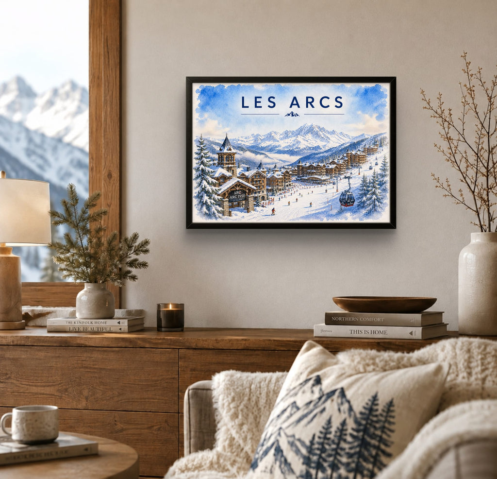 Tableau Les Arcs — Affiche Station de Ski