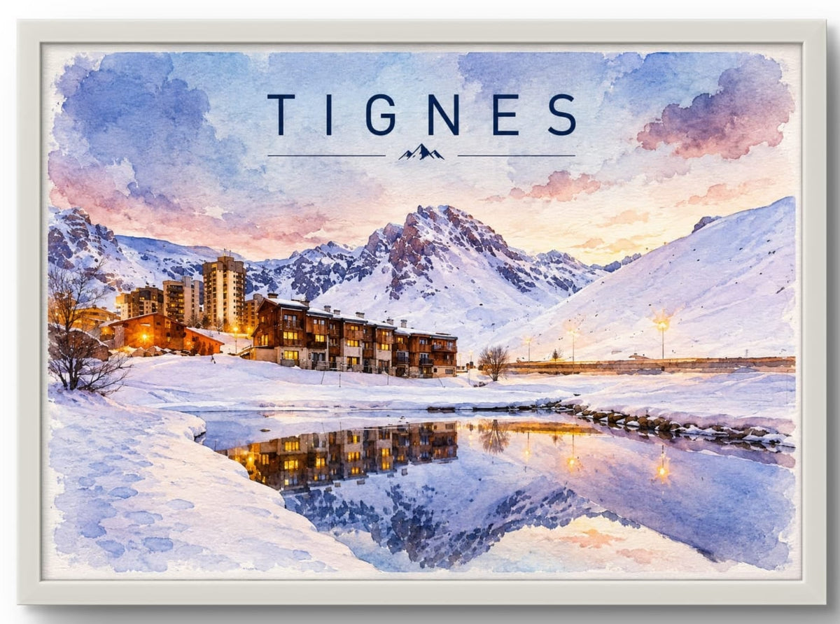 Tableau Tignes — Affiche Station de Ski