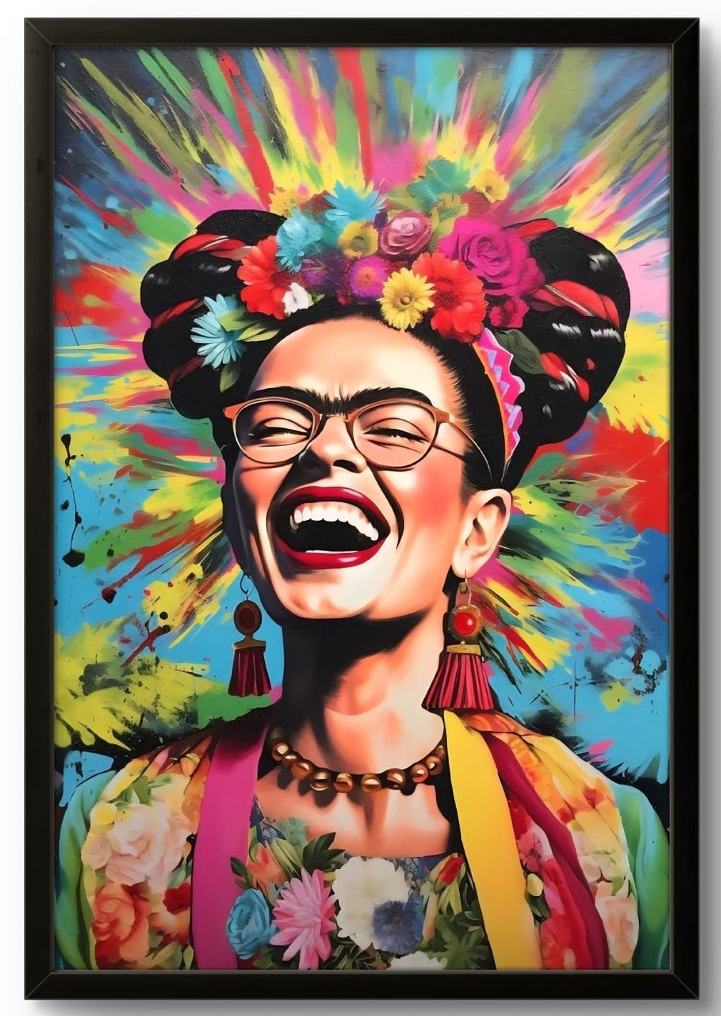 Tableau Frida Kahlo Pop Art – Affiche encadrée