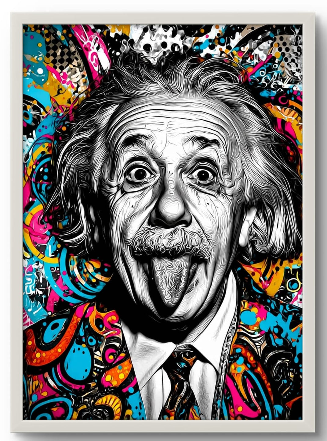 Einstein Pop Art – Tableau Encadré | Affiche Murale