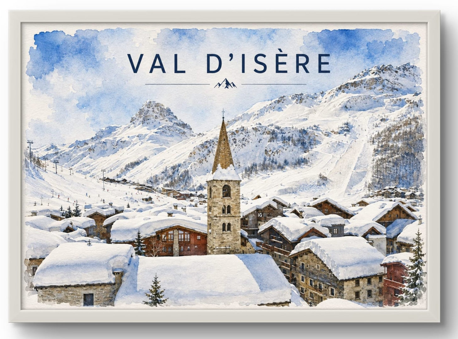 Tableau Val d'Isère — Affiche Station de Ski