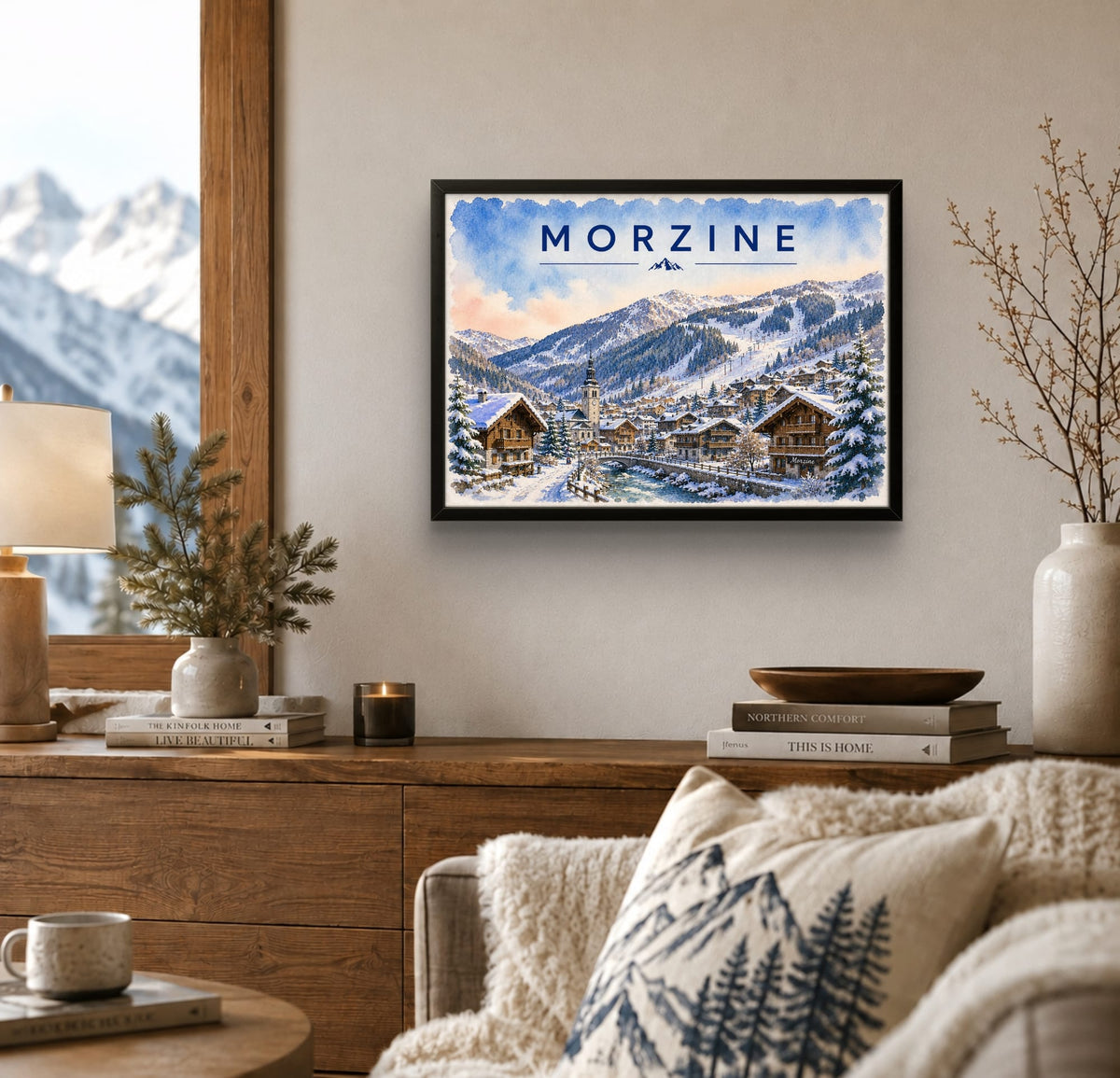 Tableau Morzine — Affiche Station de Ski