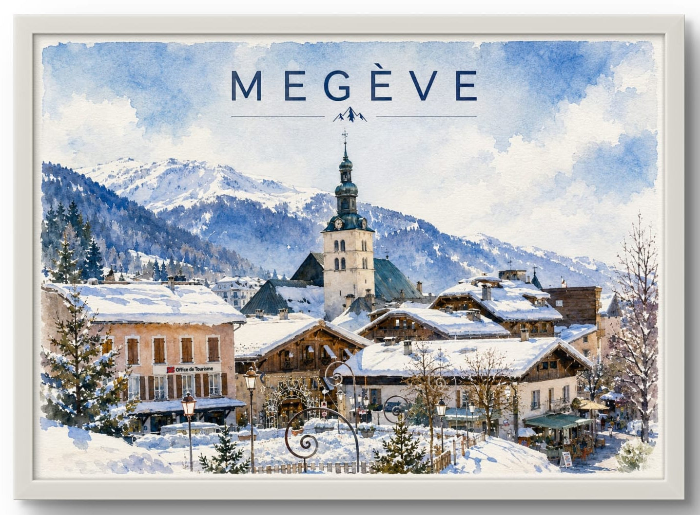 Tableau Megève — Affiche Station de Ski