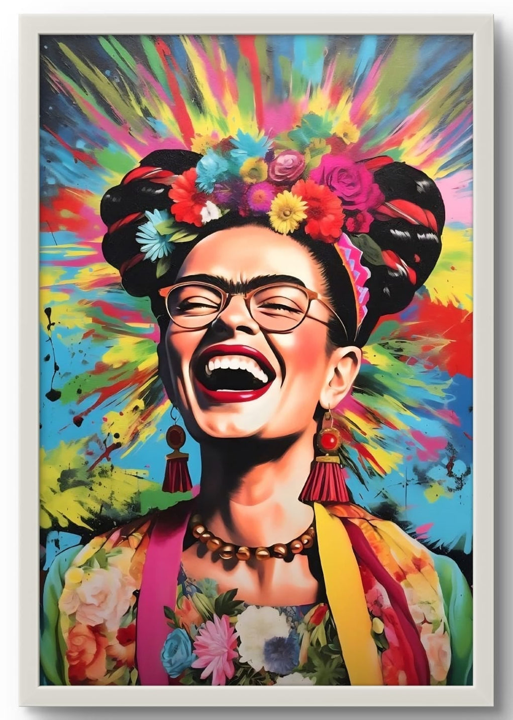 Tableau Frida Kahlo Pop Art – Affiche encadrée