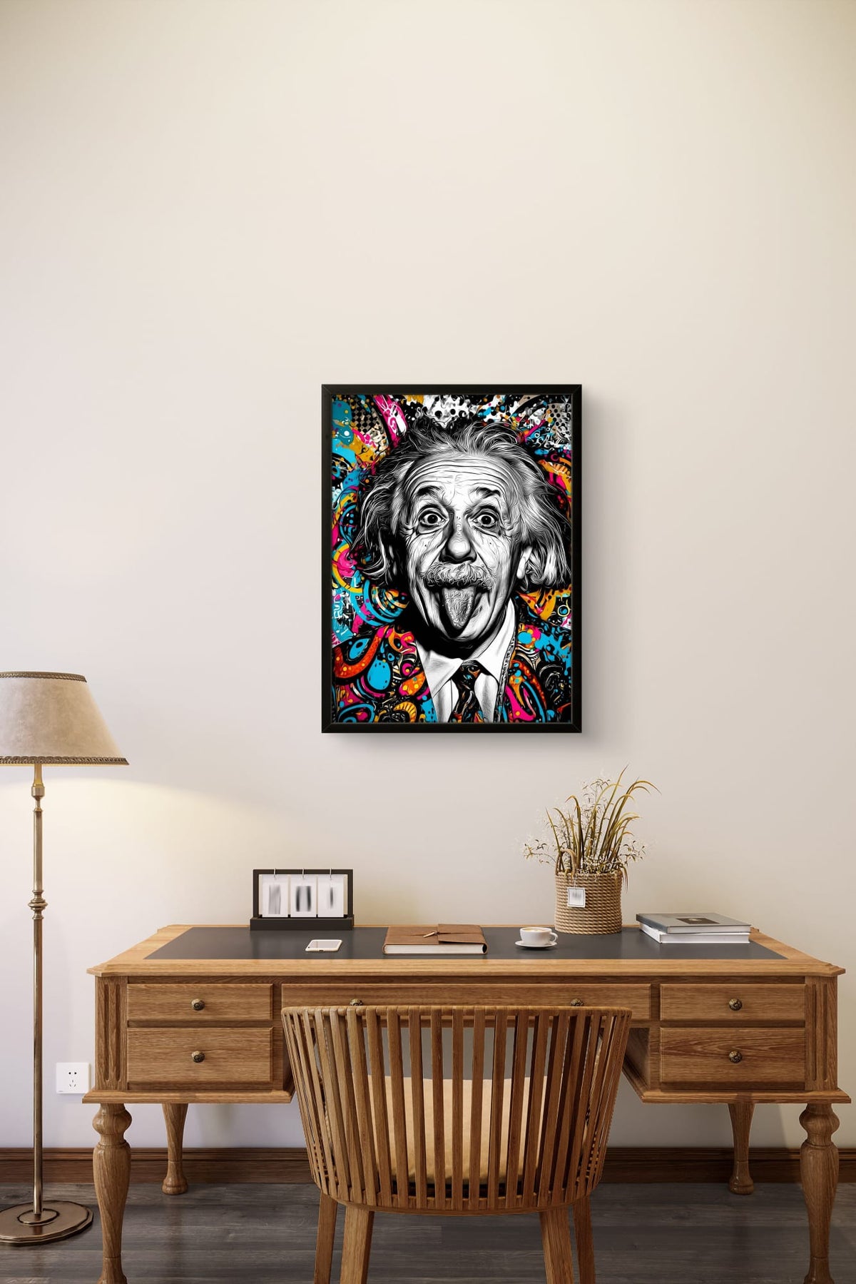 Einstein Pop Art – Tableau Encadré | Affiche Murale