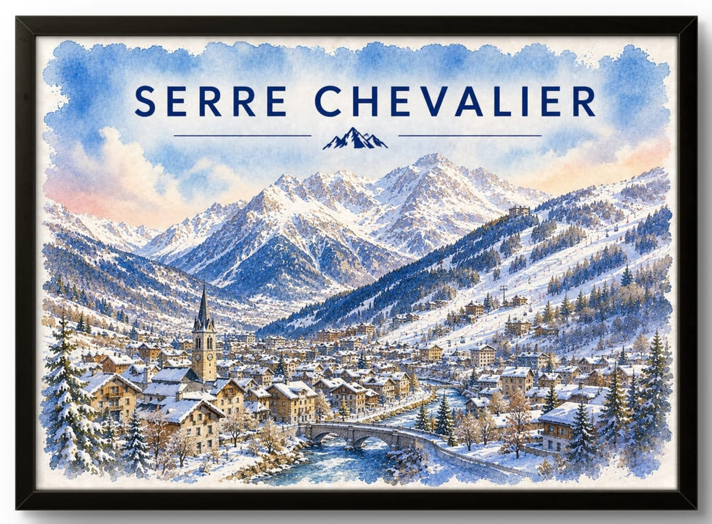 Tableau Serre Chevalier — Affiche Station de Ski