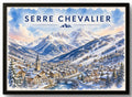 Tableau Serre Chevalier — Affiche Station de Ski