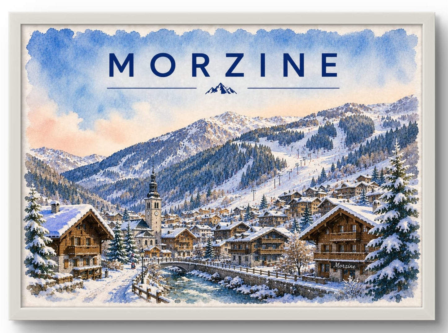 Tableau Morzine — Affiche Station de Ski