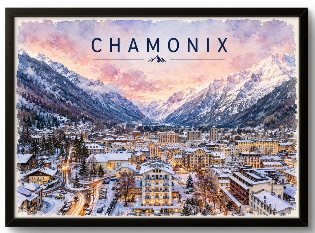 Tableau Chamonix — Affiche Station de Ski