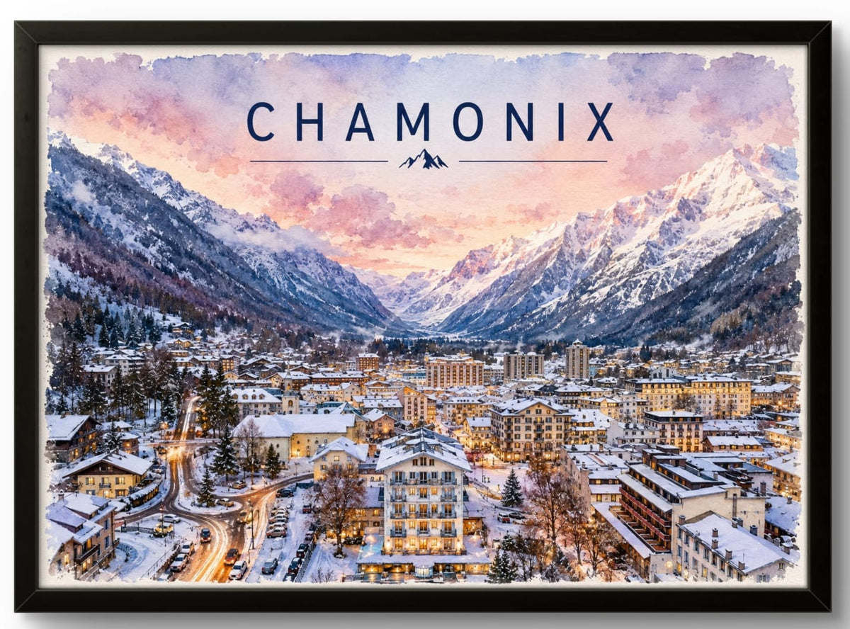 Tableau Chamonix — Affiche Station de Ski