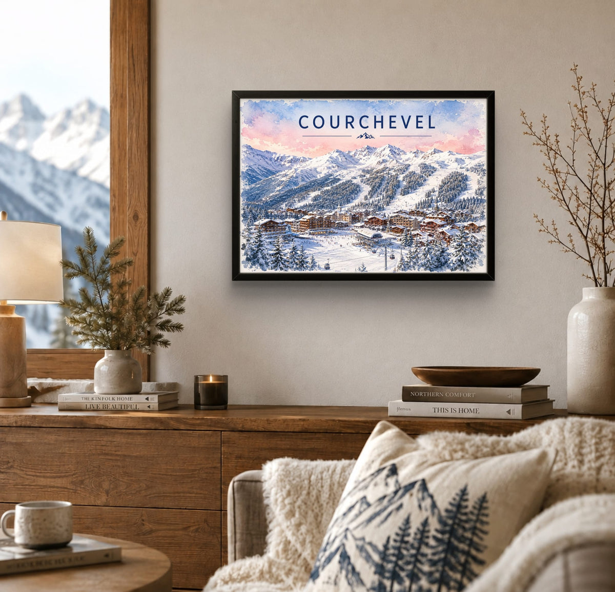 Tableau Courchevel — Affiche Station de Ski