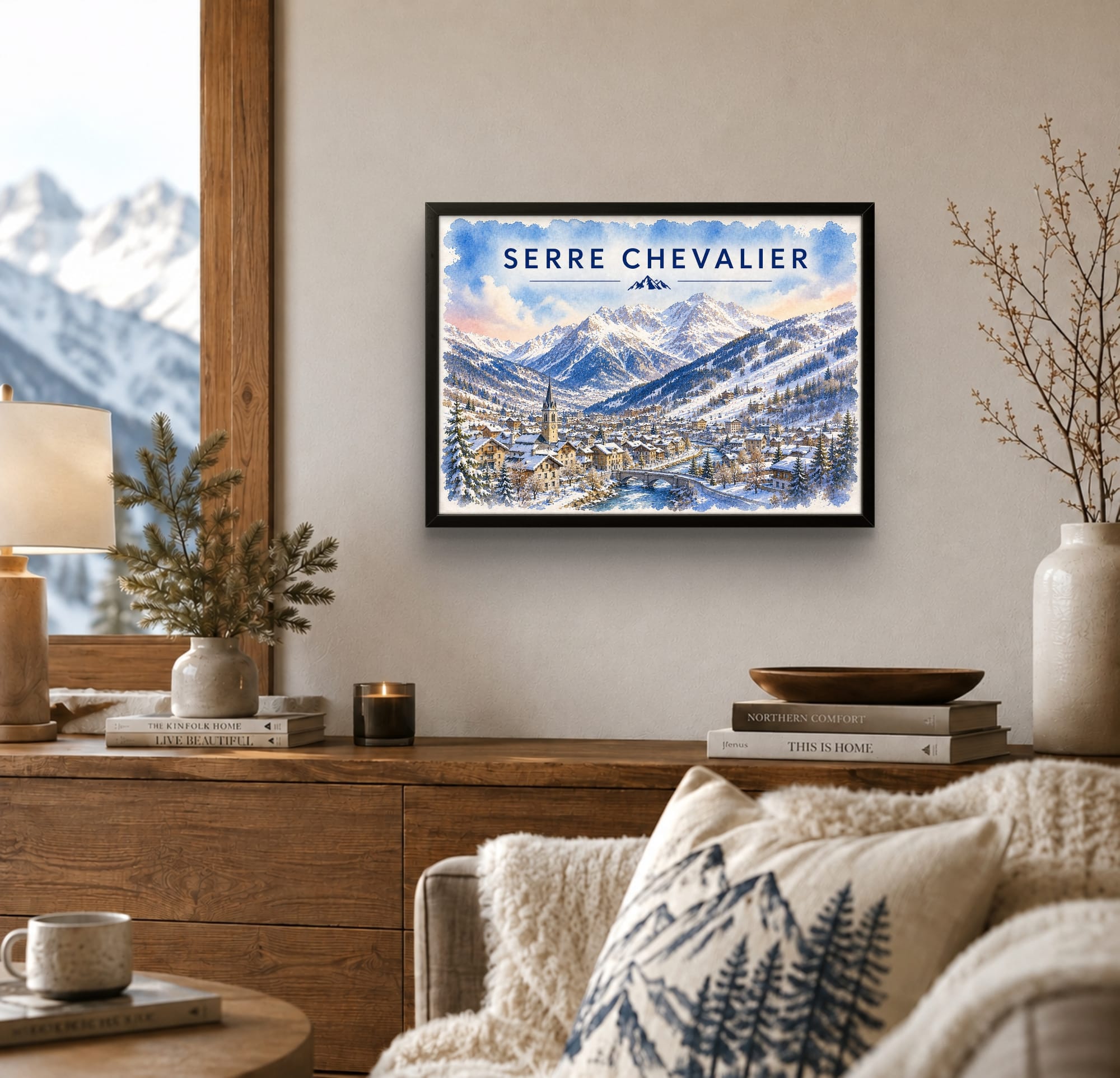 Tableau Serre Chevalier — Affiche Station de Ski