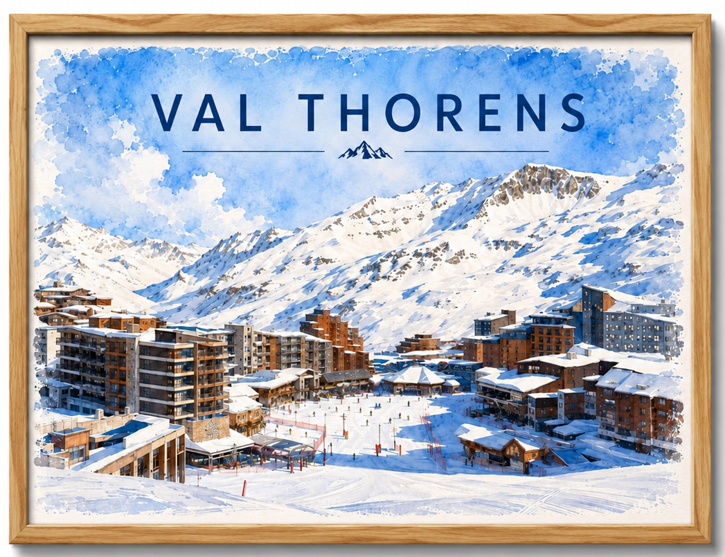 Tableau Val Thorens — Affiche Station de Ski