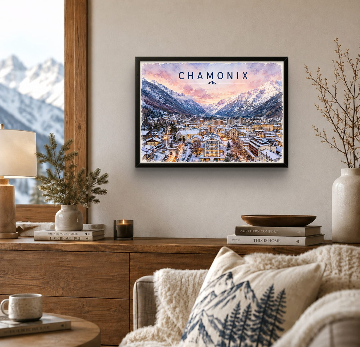 Tableau Chamonix — Affiche Station de Ski