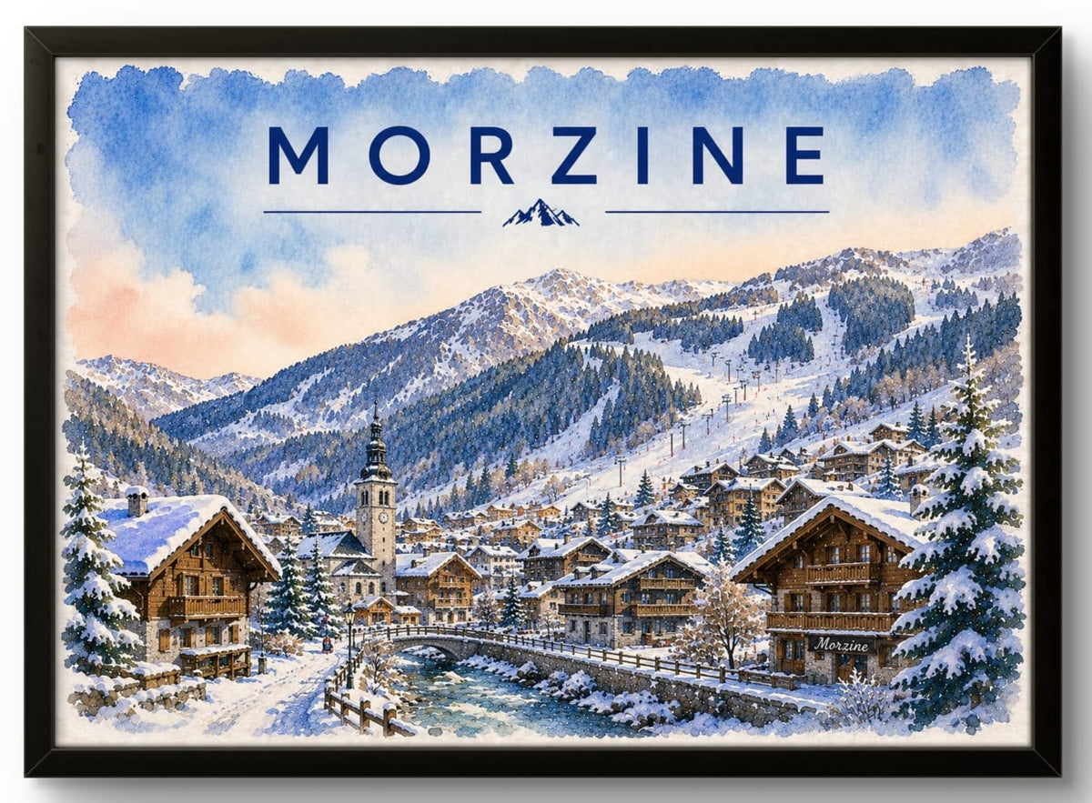 Tableau Morzine — Affiche Station de Ski