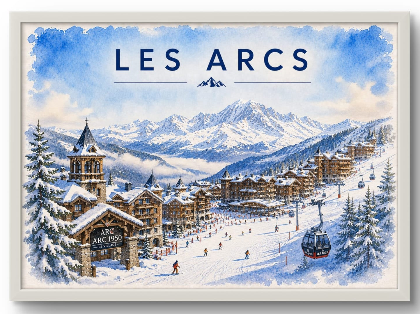 Tableau Les Arcs — Affiche Station de Ski