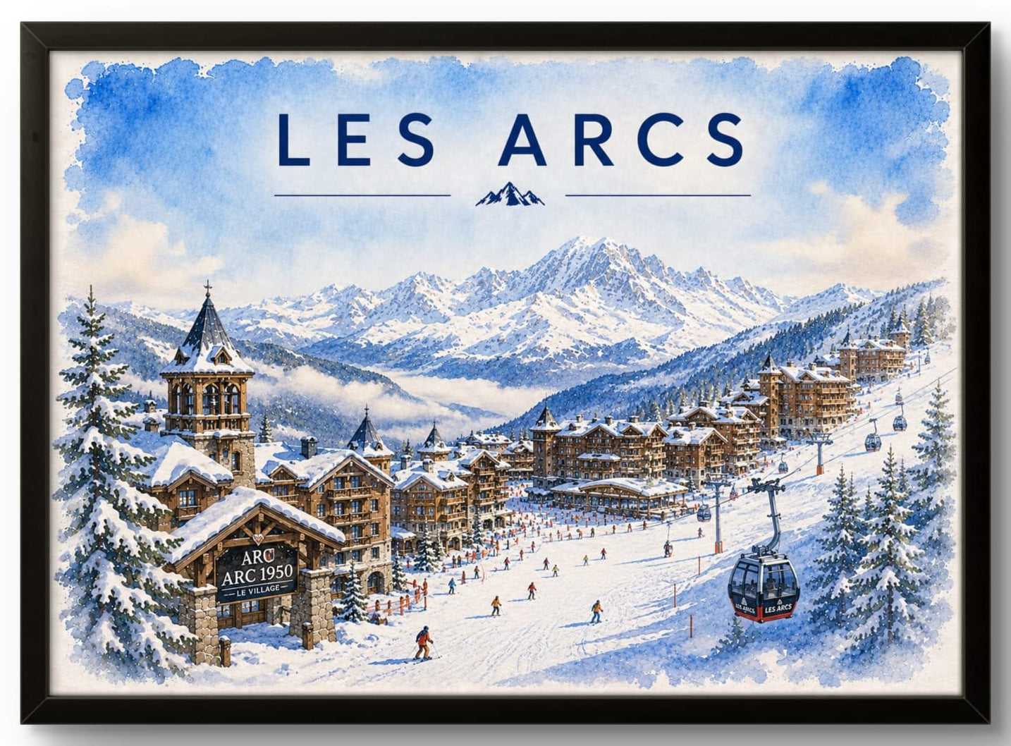 Tableau Les Arcs — Affiche Station de Ski