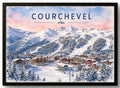 Tableau Courchevel — Affiche Station de Ski
