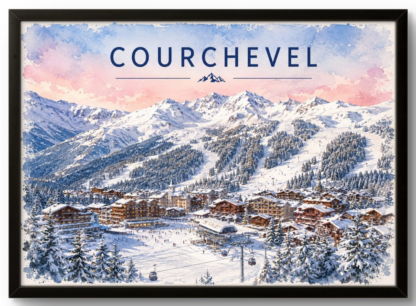 Tableau Courchevel — Affiche Station de Ski