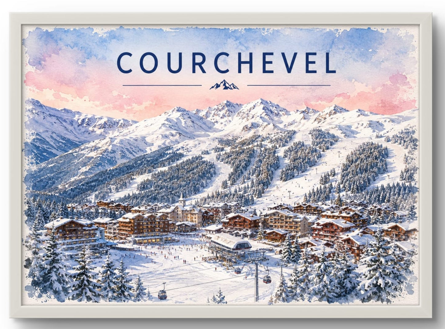 Tableau Courchevel — Affiche Station de Ski